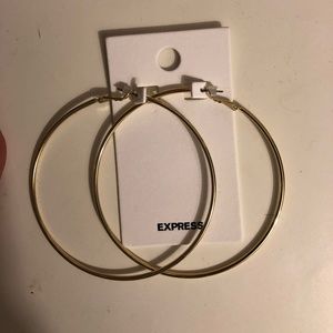 ✨ Large gold hoop earrings